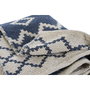 DKD Home Decor Alfombra de Algodón Reversible 120x180x1 cm Azul y Blanco