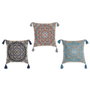 DKD Home Decor Set de 3 Cojines de Algodón con Mandala Bordado