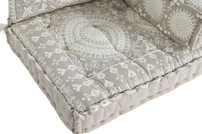 DKD Home Decor Sillón Beige Algodón 76 x 65 x 155 cm Set de 4