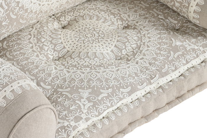 DKD Home Decor Sillón Beige Blanco 56 x 55 x 90 cm Set de 4