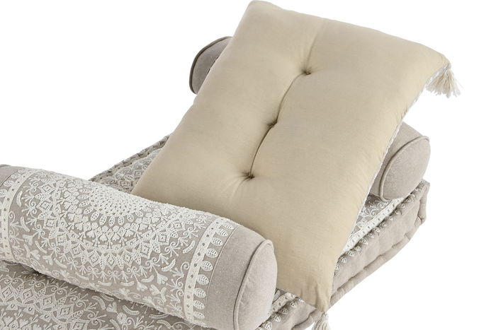 DKD Home Decor Sillón Beige Blanco 56 x 55 x 90 cm Set de 4