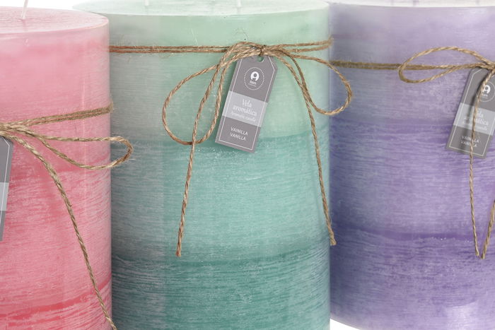 DKD Home Decor Vela Basicos Marron Verde 14.5 x 20 x 14.5 cm (3 Unidades) 155h