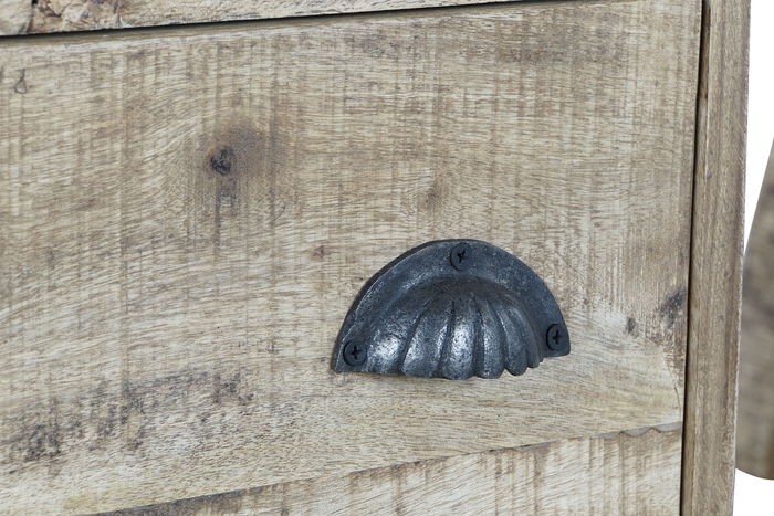 DKD Home Decor Escritorio Home Office Natural Negro Mango Metal 160 x 80 x 75 cm