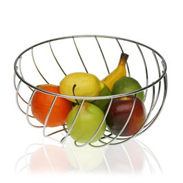 Versa Frutero de Metal Cromado, 28x14x28 cm (2 Unidades)
