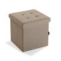 Versa Baúl Desmontable Beige 38x37.5 cm - Lino y Madera MDF (2 Unidades)