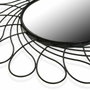 Espejo de pared Versa Negro Metal (2 x 40 x 40 cm)