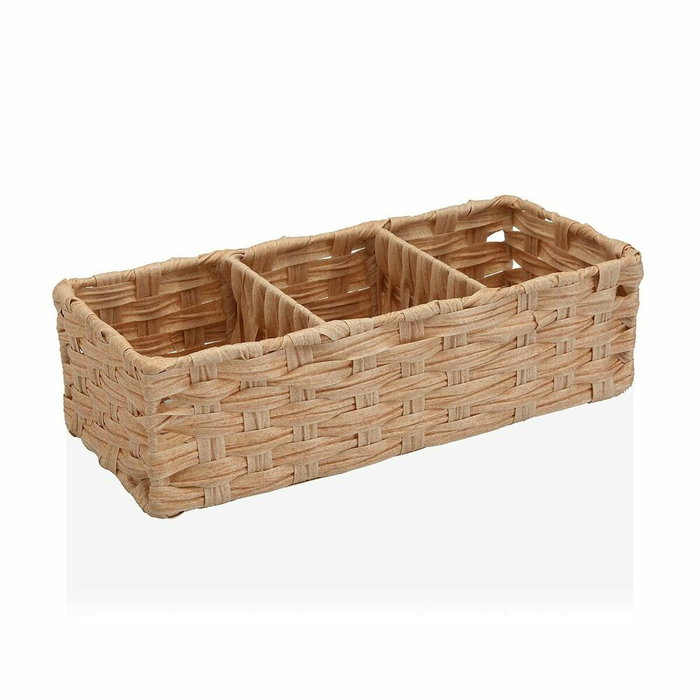 Cesta Multiusos Versa 15,2 x 10,2 x 35,6 cm 3 Compartimentos Marrón claro Cesta Multiusos Versa 15,2 x 10,2 x 35,6 cm 3 Compartimentos Marrón claro