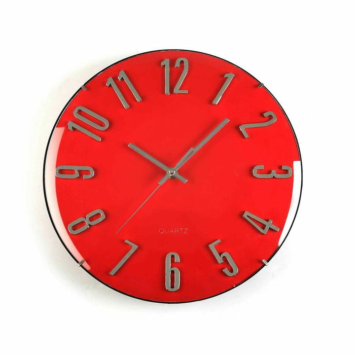 Reloj de Pared Versa Cristal (30 x 30 x 5,5 cm) Reloj de Pared Versa Cristal (30 x 30 x 5,5 cm)