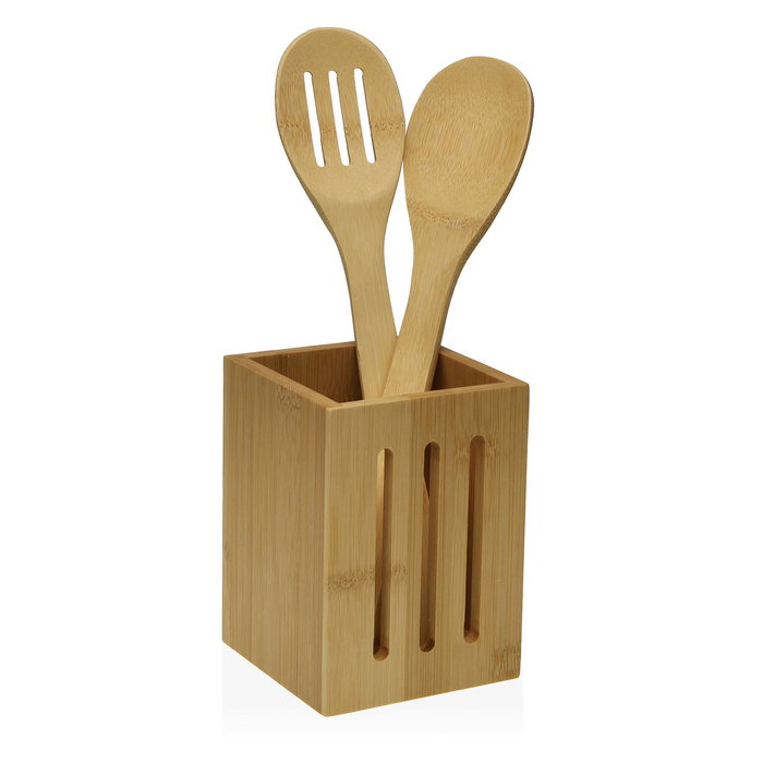 Bote para Utensilios de Cocina Versa Bambú 10 x 13,5 x 10 cm Bote para Utensilios de Cocina Versa Bambú 10 x 13,5 x 10 cm