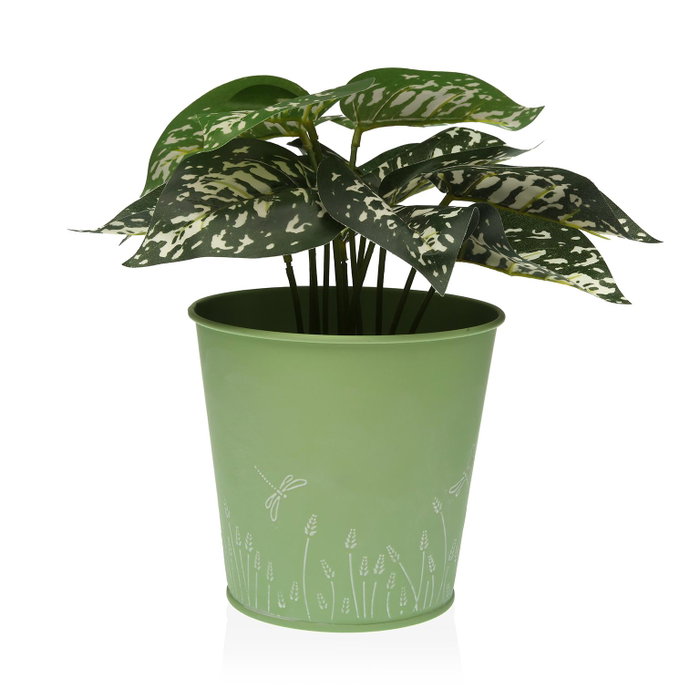 Maceta Versa Zink Verde Metal (14 cm)