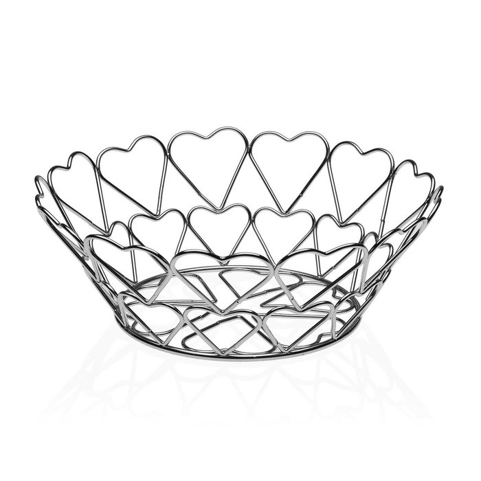 Frutero Versa Corazones Metal Acero (26 x 10 x 26 cm) Frutero Versa Corazones Metal Acero (26 x 10 x 26 cm)