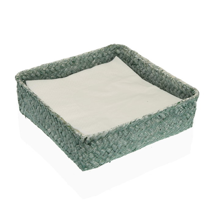 Servilletero Versa Verde Algas marinas 19 x 5,5 x 19 cm