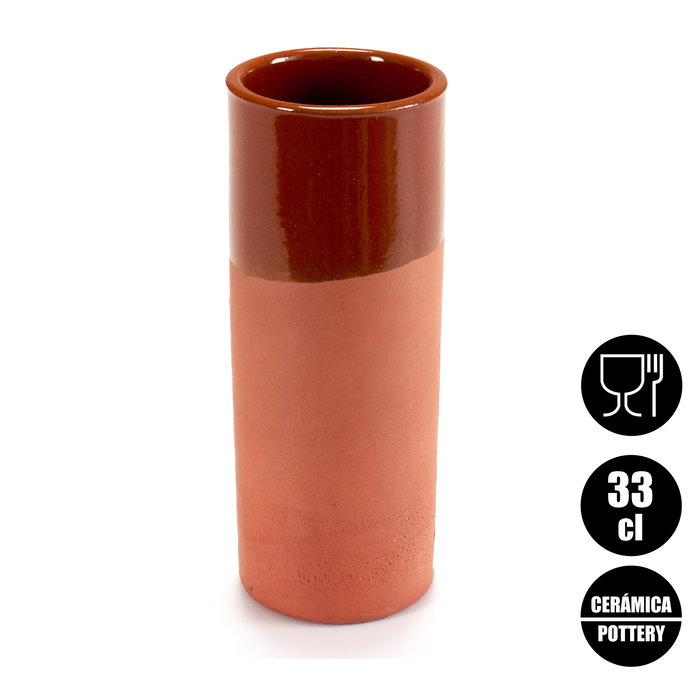 La Dehesa Vaso Tubo Barro 330 ml 7 x 16 x 7 cm (Set de 12)