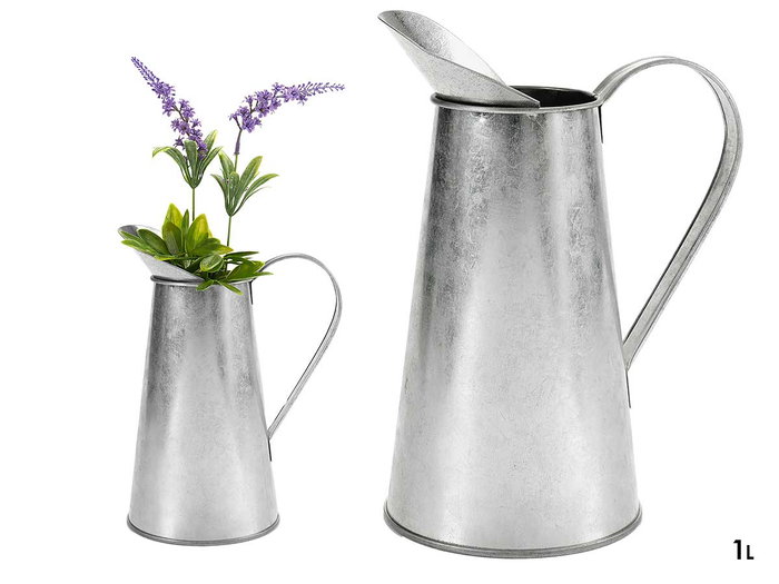 IBERGARDEN Jarra Lechera Zinc Plata 17x21.5x11.3 cm Capacidad 1000ml (Set de 24) IBERGARDEN Jarra Lechera Zinc Plata 17x21.5x11.3 cm Capacidad 1000ml (Set de 24)