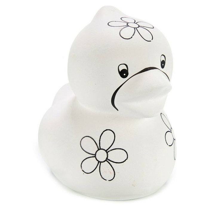 PINCELLO Hucha Patito Cerámica con 4 Rotuladores