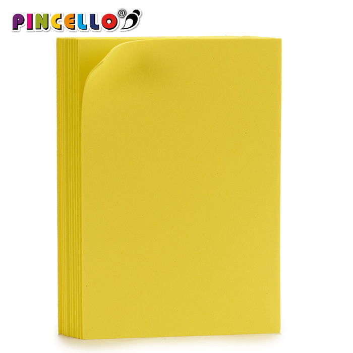 Pincello Juego 10 Laminas Goma Eva Amarilla 20x30 cm (Set de 24)