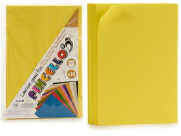 Pincello Juego 10 Laminas Goma Eva Amarilla 20x30 cm (Set de 24)