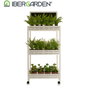 Ibergarden Carro Madera 3 Estantes Pizarra Blanco 41x159x69 cm