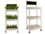 Ibergarden Carro Madera 3 Estantes Pizarra Blanco 41x159x69 cm