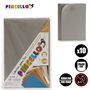 Pincello Juego 10 Laminas Goma Eva Gris 20x30 cm (Set de 24)