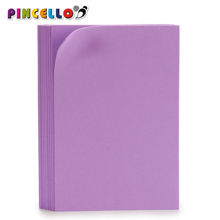 Pincello Juego 10 Laminas Goma Eva Violeta 20 cm x 30 cm (Set de 24)