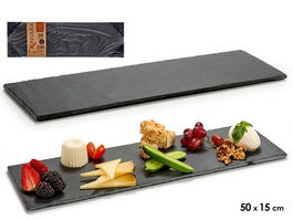 Kinvara Pizarra Aperitivo 50 x 15 cm de Pizarra Negra (Set de 12)