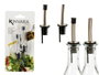 Kinvara Set Dosificadores Metal Acero Negro 9 x 18.5 x 2.5 cm (Set de 36)