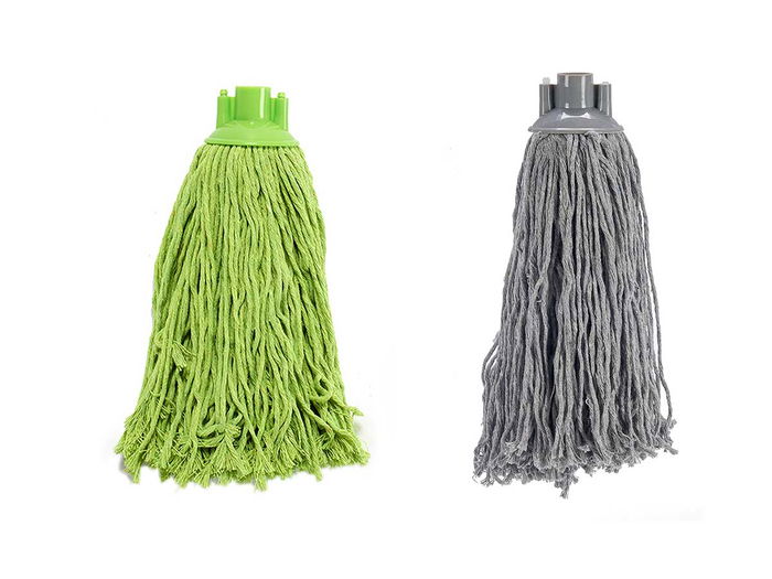 Arte Regal Fregona Algodón 200gr Color Gris y Azul Surtidos 8x28x8cm (Set de 12)