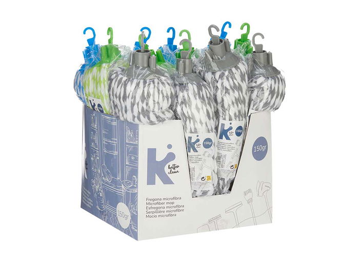 ARTE REGAL Fregona Microfibra 150Gr Trenzado Surtidos 10x29x10cm (Set de 12)