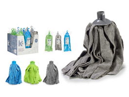 Arte Regal Fregona Microfibra 140Gr Tiras Surtidas 9x9x26 cm Azul Gris Verde (Set de 12)