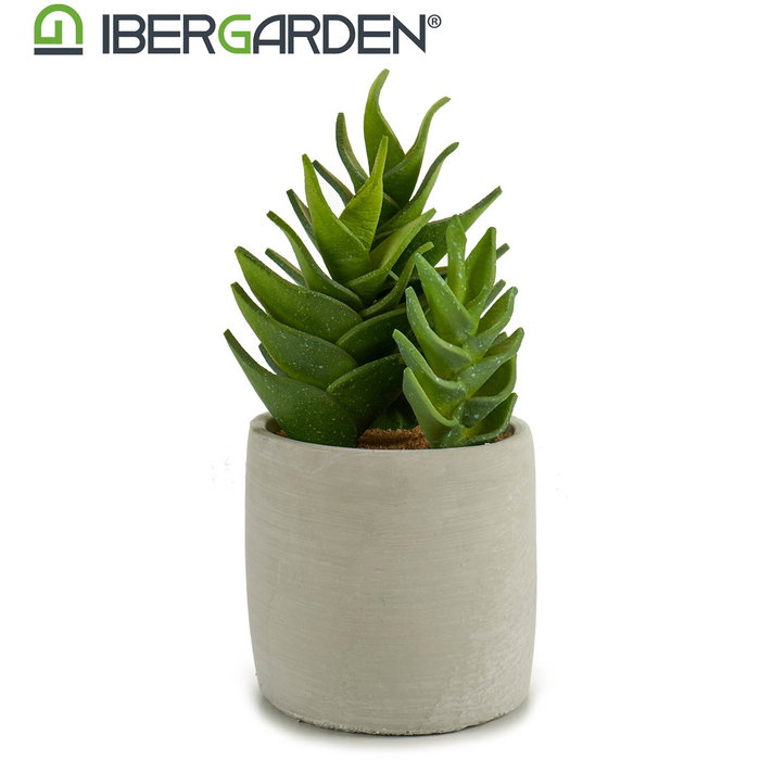 Ibergarden Cactus Plastico Echeveria 25 cm (Ancho 12 cm, Alto 24 cm, Largo 12 cm) (Set de 6)