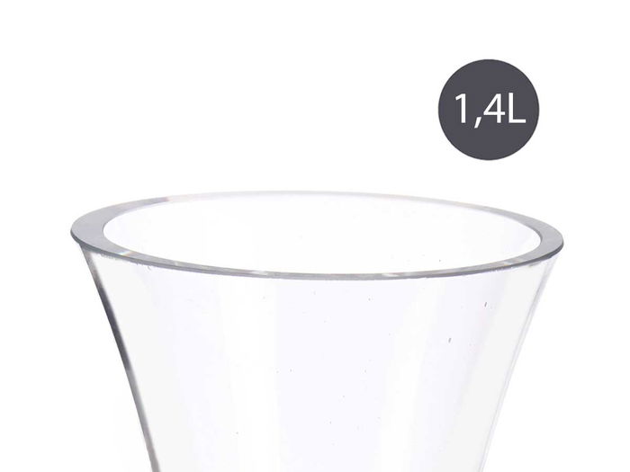 Vivalto Decantador Vino Cristal 1.40L Transparente 20.5 x 20.5 x 21 cm (Set de 6)