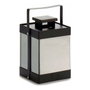 Giftdecor Farol de Metal Negro con Espejo y 10 LEDs