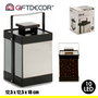Giftdecor Farol Metal Negro 10 Leds Espejo Pequeño 12.5x18.5x12.5 cm (Set de 6)