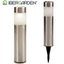 IBERGARDEN Baliza Solar Acero Alta 6 x 27 x 6 cm (Set de 12)