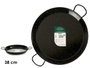 La Dehesa Paellera Esmaltada 38 cm 8 Raciones Acero Esmaltado Negro Apto Gas Horno Leña (Set de 6)