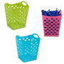 Arte Regal Cesta Plástico Multiusos Cuadrada 13 x 13 x 17 cm Surtida Azul Naranja Rosa Amarillo (Set de 48)