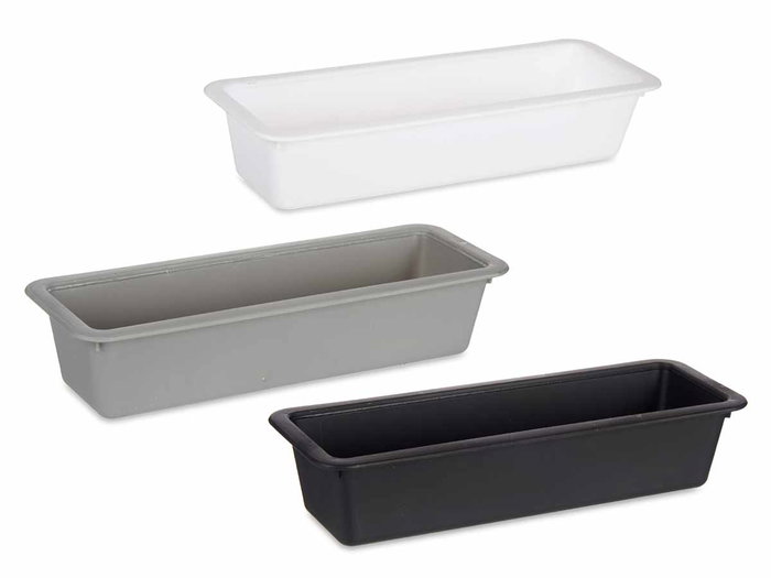 Kinvara Compartimento Cajon Plastico Pequeño Surtido Polipropileno Caucho Blanco Gris Negro 24x8.5x5.5 cm (Set de 36)