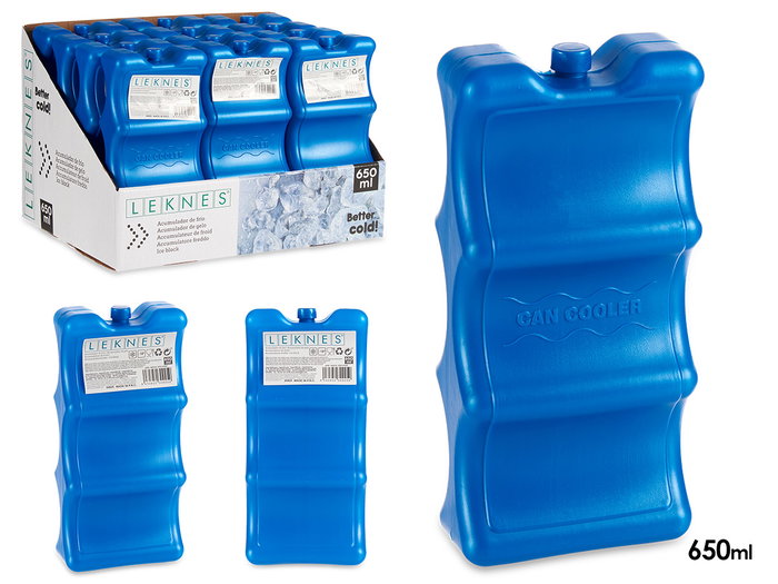 LEKNES Acumulador frío botes 650ml Azul LEKNES Acumulador frío botes 650ml Azul