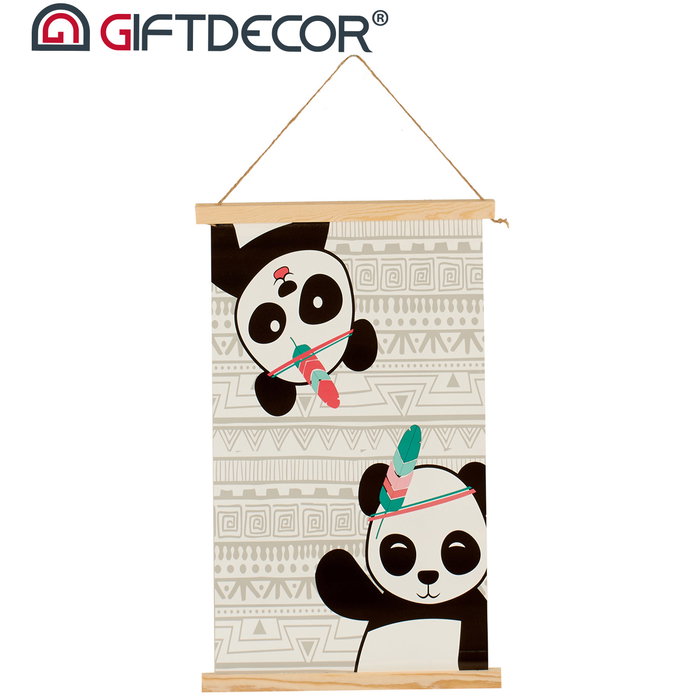 Giftdecor Lienzo Pergamino Panda Surtidos 33 cm x 54 cm (Set de 24)