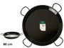 La Dehesa Paellera Esmaltada 80 cm Acero Esmaltado Negro 40 Raciones Apta Gas Horno Leña