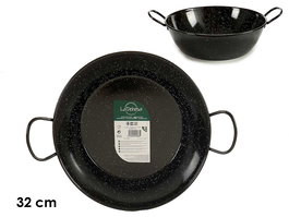 La Dehesa Sartén Honda Esmaltada Negra con Asas 32 cm (Set de 6)