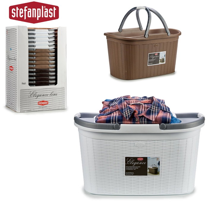 Stefanplast Cesto de Ropa con Asas Elegance Surtido de Colores Stefanplast Cesto de Ropa con Asas Elegance Surtido de Colores