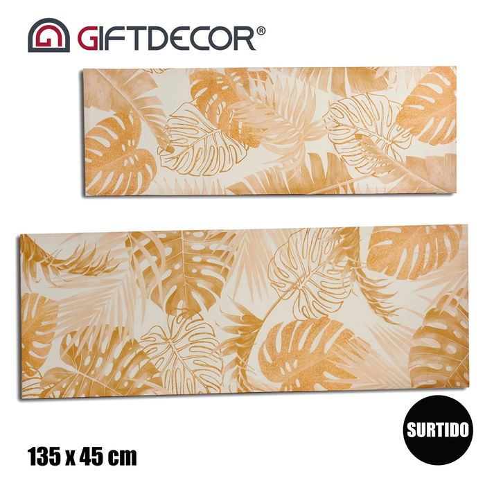 Giftdecor Lienzo Hoja Natural 45 cm x 135 cm (Set de 6)