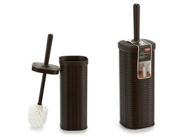 Stefanplast Escobillero Elegance Chocolate 11.5x11.5x40.5 cm Plástico (Set de 6)