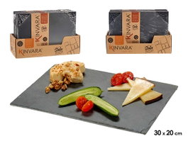 Kinvara Pizarra de Aperitivo Rectangular 30x20cm Negro