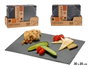 Kinvara Pizarra de Aperitivo Rectangular 30x20cm Negro