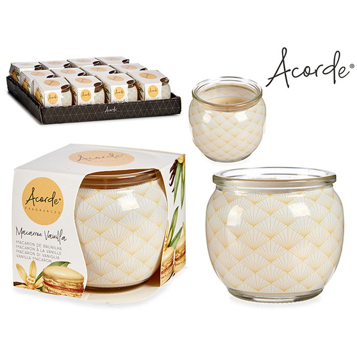 ACORDE Vela Tarro Cristal Vainilla Macarrón