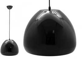 Giftdecor Lámpara Abombada Negra 34x26x34 cm