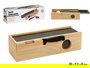 Arte Regal Caja para Fiambres de Madera y Pizarra con Cuchillo, 30x9.5x8 cm (Set de 12)